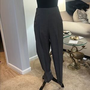 Sandro High-Waist Tailored Trousers in Charcoal Gray Size: 36- Gently Worn